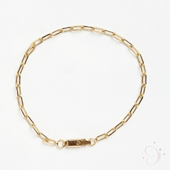Pulseira Elo Cartt 19cm Fecho Gaveta banhado em ouro 18k - comprar online