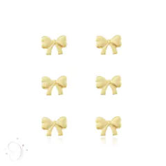 Brinco Laços Baby banhado em ouro 18k na internet