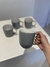 Set x4 tazas gris/blanco - comprar online