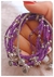 Pulsera canutillos violetas - comprar online