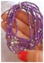 Pulsera canutillos violetas