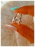 Aros cubanos gotitas 1.8cm /Acero blanco