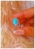 Anillo redondel alargado celeste / Acero quirúrgico - comprar online