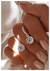 Argollas glow ojo turco/ Acero blanco