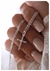 Conjunto cruz brillante 45cm / Acero blanco