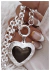 Conjunto corazón esmaltado 44cm / acero blanco - comprar online