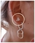 Aros con estras blanco /acero quirúrgico - comprar online