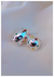 Aros gota multi color / acero blanco