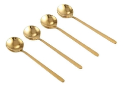 Cucharas redondas doradas de acero inoxidable en internet