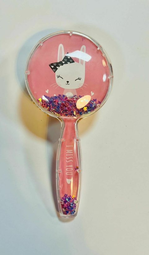 Cepillo pelo coneja con moño