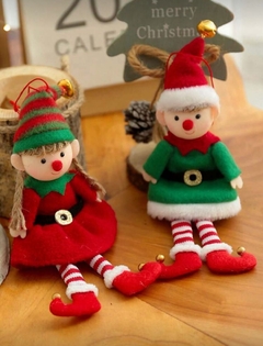 Adorno tela muñeco de navidad