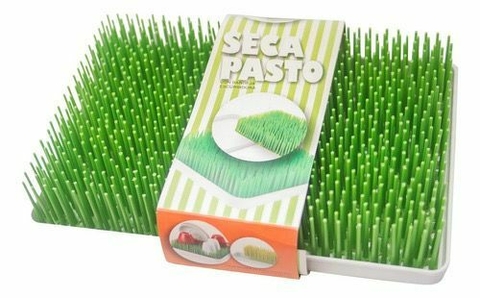 Seca Platos Escurridor - Diseño Pasto + Bandeja - 35x24cm Color Verde