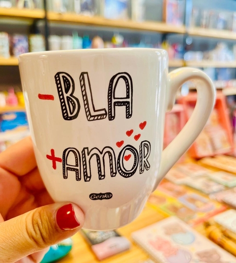 Taza “ - bla + amor”