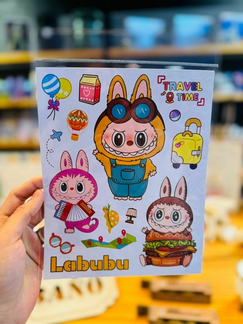 Plancha stickers labubu