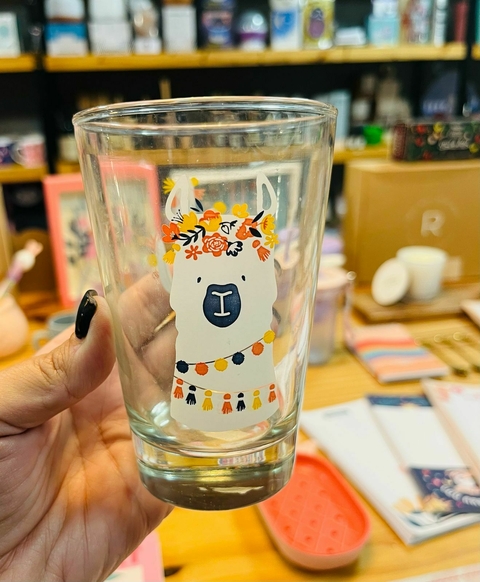 Vaso de vidrio llama