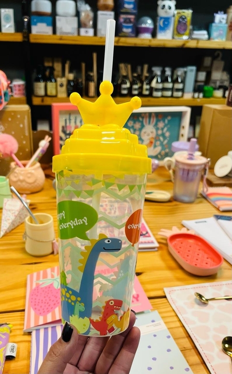 Vaso térmico dino con corona