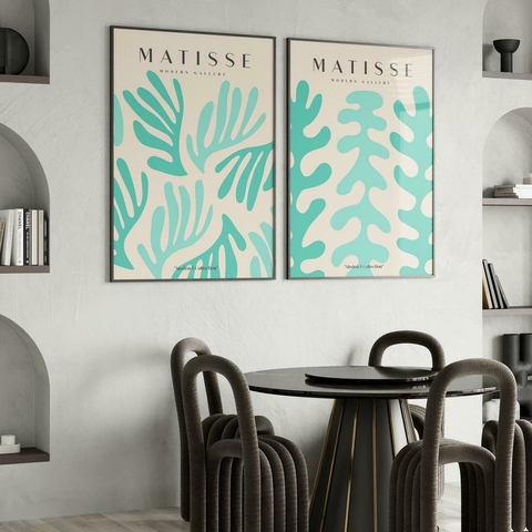 COMBO X2 CUADROS MATISSE ARTE ABSTRACTO