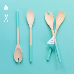 CUCHARAS DE ENSALADA TURQUESA - comprar online