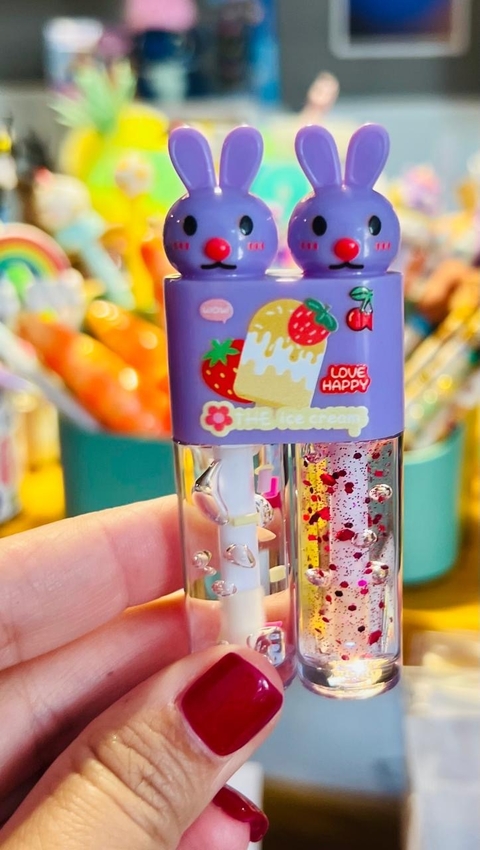 GLOSS X2 CONEJO VIOLETA