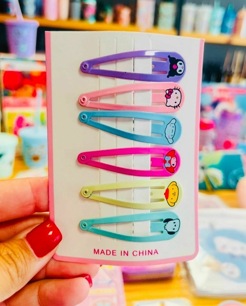 Hebillas pelo x 6 Sanrio