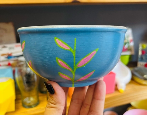 Bowls de barro pintado a mano
