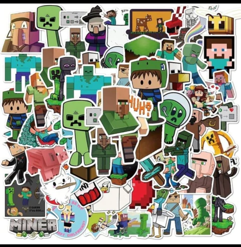 Minecraft 50 piezas pegatina stickers personajes