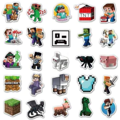 Minecraft 50 piezas Pegatinas-stickers - Olivia Almacén de Curiosidades