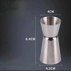 Medidor De 3/4 -3/2 Onzas Doble Acero Bebidas Tragos Alcohol - comprar online