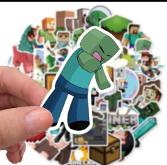 Minecraft 50 piezas pegatina stickers personajes - comprar online