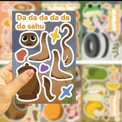 8 hojas stickers, pegatinas al estilo italiano - comprar online