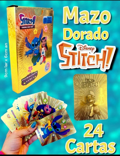 Mazo cartas doradas stitch