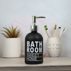 Dispensador de Jabón esmerilado “Bathroom Sweet Home” – Negro Mate