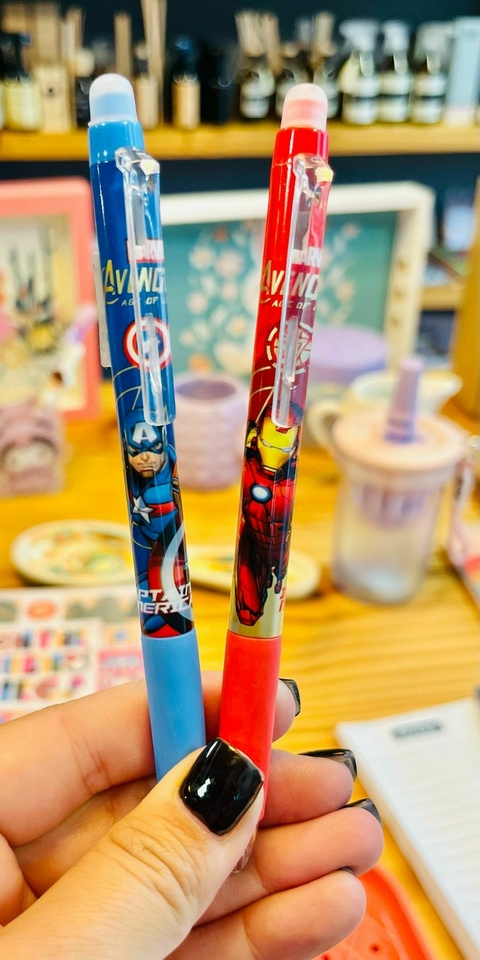 Lapiceras borrables Super héroes