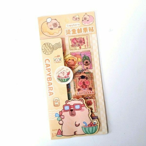 PLANCHAS STICKERS CAPYBARA