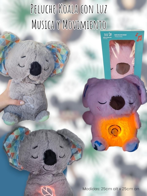 Peluche Koala respira con Luz Musica y Movimiento