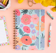 Cuaderno camelias aqua