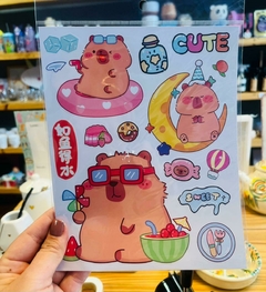 Stickers capybara plancha en internet