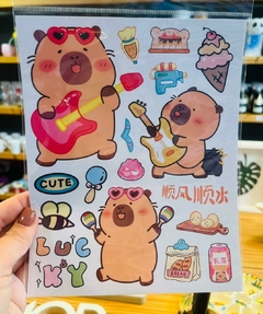 Stickers capybara plancha - comprar online