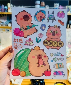 Stickers capybara plancha