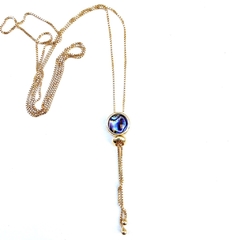 Colar Dourado Regulável com Abalone - Petra Acessórios Finos