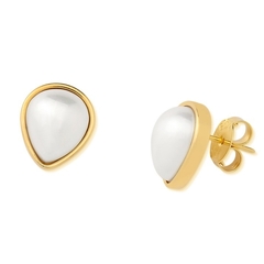 Brinco Dourado Pérola Shell