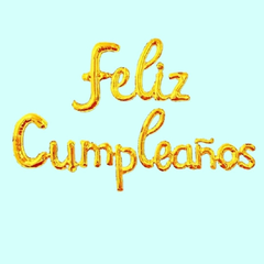 Globo Feliz Cumpleaños Cursiva