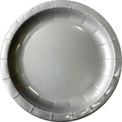 Platos Plateado Cromo x 6 un