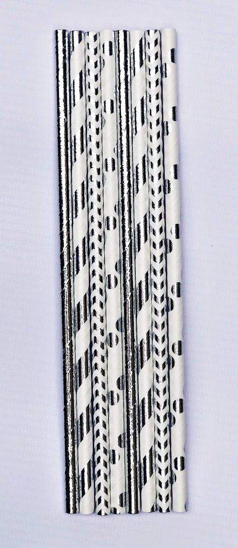 Sorbete con Stamping Plateado x 24 un