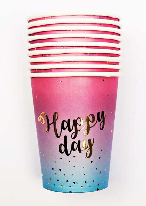 Vasos Happy Day x 10 un