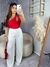 CALÇA PANTALONA LINHO ELASTICO BRANCA