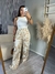 CALÇA LASTEX BEGE/BRANCO - comprar online