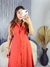 Vestido Longo Botões Laranja na internet