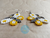 Aretes Para Mujer En Mostacilla Checa Mariposa Amarillo Blanco Plateado - comprar online