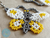 Aretes Para Mujer En Mostacilla Checa Mariposa Amarillo Blanco Plateado - tienda online